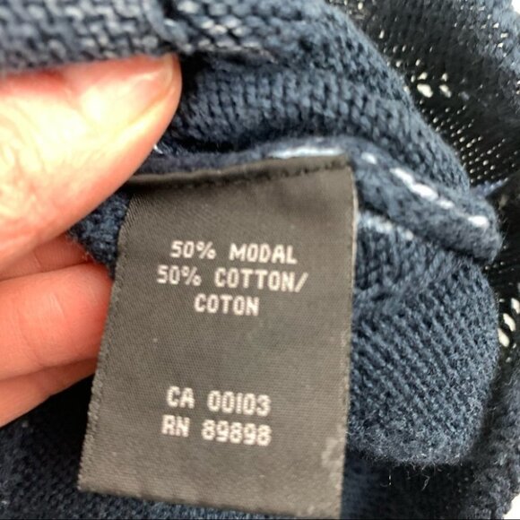 Parkhurst Textured Blue Long Sleeve Sweater - Picture 4 of 9